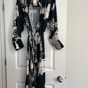 H&M Black and Cream Maxi Dress